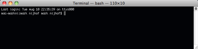 Default Terminal Command Prompt